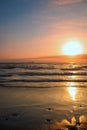 Look sunset beach sea nature surf Royalty Free Stock Photo
