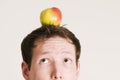 Look to the apple on head Royalty Free Stock Photo