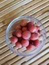 Lychee Bowl Royalty Free Stock Photo