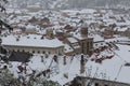 Look from Turnul Alb White tower to Biserica SfÃÂ¢nta Adormire a Maicii Domnului in Brasov