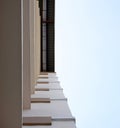 Look up at apartment housing in Thailand. Step of building. Royalty Free Stock Photo