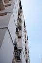 Look up at apartment housing in Thailand. Step of building. Royalty Free Stock Photo