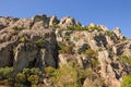 Look up at the steep cliffs of the Despenaperros gorge