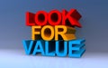 look for value on blue Royalty Free Stock Photo