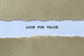 look for value on white paper Royalty Free Stock Photo