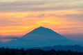 Look at volcano Gunung Agung Summit at sunrise, Jatiluwih