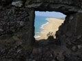 Look through the wall on the majestic atlantic ocean