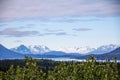 Looking across Atlin Lake to Llewellyn Glacier, Northern BC, Can Royalty Free Stock Photo