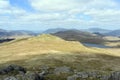 Looking across Coldbarrow to Low Saddle from High Saddle Royalty Free Stock Photo