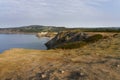 Looking across Three Cliffs Bay near Southgate, Wales Royalty Free Stock Photo