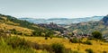 Looking across to the hilltop village of Petralia Sottana in the Madonie Mountains, Sicily Royalty Free Stock Photo