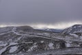 Looking across to the Ridgeline of Glas Maol Mountain and the Mountains beyond at Glenshee. Royalty Free Stock Photo