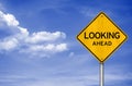 Looking ahead - road sign Royalty Free Stock Photo