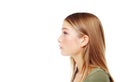 Looking ahead to a bright future. Profile of a gorgeous teenager. Royalty Free Stock Photo