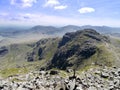 Looking along Crinkle Crags, Lake District Royalty Free Stock Photo