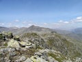 Looking along Crinkle Crags to Bowfell Royalty Free Stock Photo