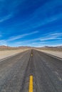 The View along a Long Road in Nevada Royalty Free Stock Photo