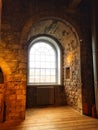 Looking through an arched window in the White Tower Royalty Free Stock Photo