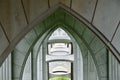 Looking Through Arches Under McCullough Bridge, North Bend, Oregon Royalty Free Stock Photo