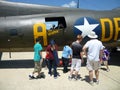 Looking at the B17 Bomber Royalty Free Stock Photo