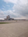 Looking from a small plane at the Airport Royalty Free Stock Photo