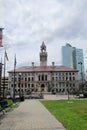 Worcester Massachusetts CITY HALL from the back, the Common