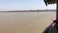 Looking at a bridge over the Yellow River on a cruise