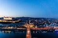 Looking on a capital from above - Bratislava in Slovakia