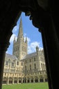 Looking through the cloisters Royalty Free Stock Photo