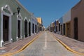 Looking into a colonial street in the historic center of campeche, mexico 2