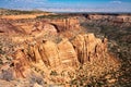 Looking into the colorful canyon near Artist Point Overlook - Colorado National Monument Royalty Free Stock Photo