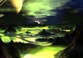 Lime Green Alien Landscape