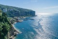 Looking down on Amalfi coast at Vico Equense, near Sorrento in Italy