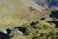 Looking down from arete on Nethermost Pike Royalty Free Stock Photo