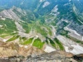 Summit Vantage: Overlooking Mountain Streams and Lush Forest