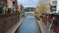 Looking Down Canalside Walk A Birmingham Royalty Free Stock Photo