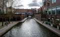 Looking Down Canalside Walk C Birmingham Royalty Free Stock Photo