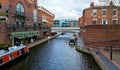 Looking Down Canalside Walk D Birmingham Royalty Free Stock Photo