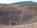 Looking Down Into Cinder Cone on Trail, Lassen Volcanic National Park Royalty Free Stock Photo