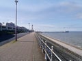 Looking down a clear Blackpool promenade