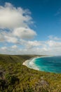 Looking down the coastline of Western Australia from observatory Royalty Free Stock Photo