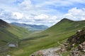 Looking down Coledale valley to Braithwaite way, Lake District