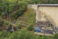 Looking down at the dam of the Upper Sauer Lake Royalty Free Stock Photo