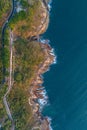 Aerial view of the coastline Royalty Free Stock Photo