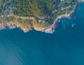 Aerial view of the coastline Royalty Free Stock Photo