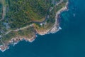 Aerial view of the coastline Royalty Free Stock Photo