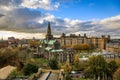 Looking down at the Glasgow Cathedral from the Necropolis in Glasgow City, Scotland, UK Royalty Free Stock Photo