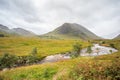 Looking down Glen Etive. Landscape. Royalty Free Stock Photo