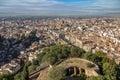 Looking down on Granada city from the Alhambra, Spain Royalty Free Stock Photo