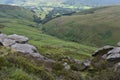 Looking down on Grindsbrook Clough from Upper Tor area Royalty Free Stock Photo